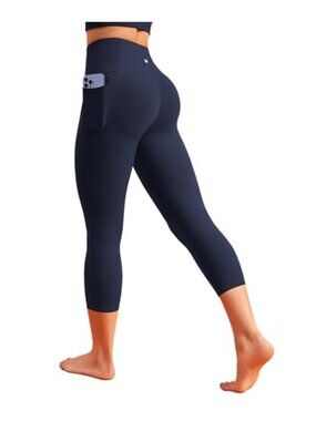 Capri Leggings High Waisted Butt Scrunch Tummy Control Yoga Pants with Pockets